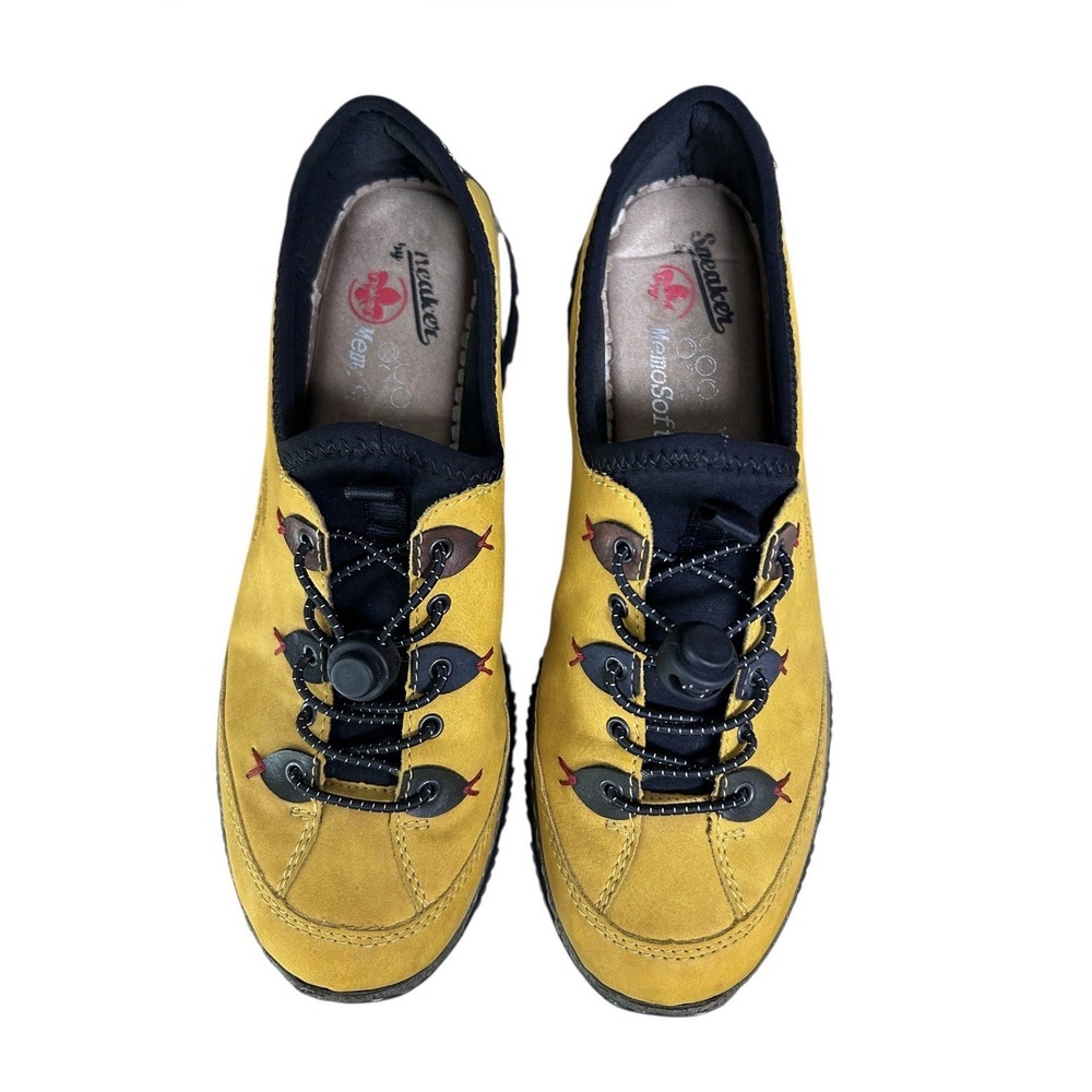 Rieker N3271-68 Women EU 41 US 9.5-10 Mustard Yellow Comfort Walking Shoes - Picture 9 of 11
